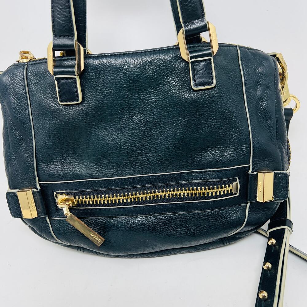 Botkier Pebble Leather Crossbody Bag Shoulder Black Gold Pink - Picture 2 of 8